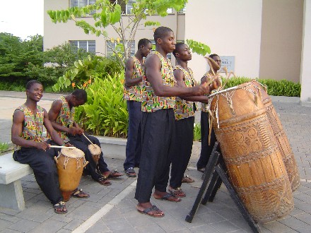 Drummers Announcing the Event